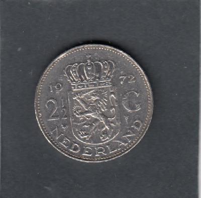 Beschrijving: 2 1/2 Gulden JULIANA haan